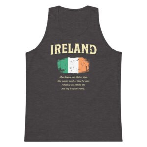 Ireland song for Ireland men’s tank top - Charcoal Heather, S