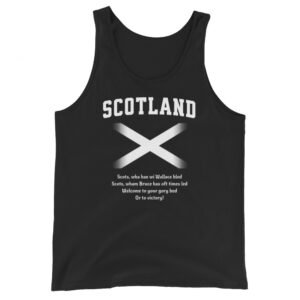 Scotland scots wha hae unisex tank top - Black, XS