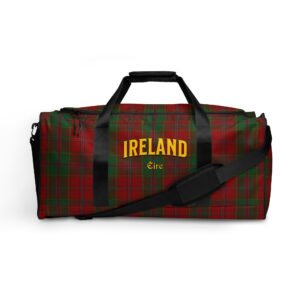 Ireland red tartan duffle bag