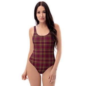 Tyrone tartan one-piece swimsuit