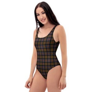 Laois tartan one-piece swimsuit