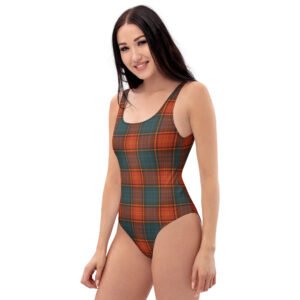 Roscommon tartan one-piece swimsuit