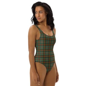 Limerick tartan one-piece swimsuit