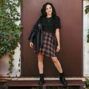 Longford tartan skater skirt