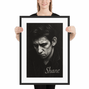 Shane MacGowan framed matte paper poster