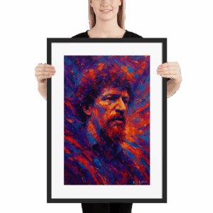 Luke Kelly abstract framed matte paper poster