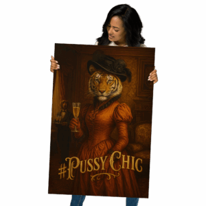 Tiger cat pussy chic photo poster