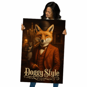 Fox doggy style photo poster