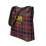 County Clare Irish Heritage Tartan Printed Tote Bag